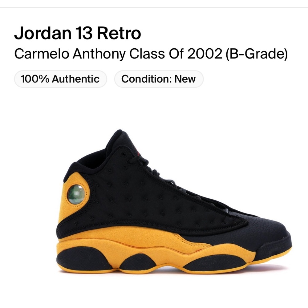 Jordan 13 Carmelo Anthony class of 2002